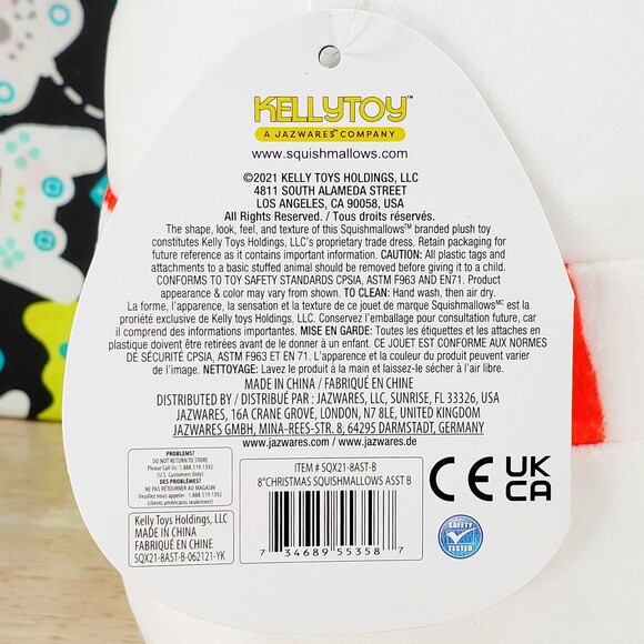 Squishmallow Manny the Christmas Snowman 8" [ 2021 ] UltraSoft Stuffed Plush - Picture 12 of 12